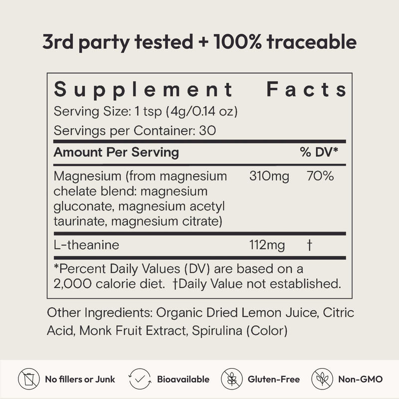 Moon Juice Magnesi-om Blue Lemon Jar – Big Mag 7.7 oz (55 Servings)