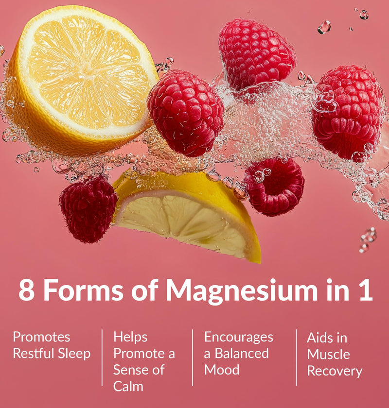 BIOptimizers Magnesium Breakthrough Drink – 8 Magnesium Forms, Electrolytes & Sleep | Raspberry Lemon