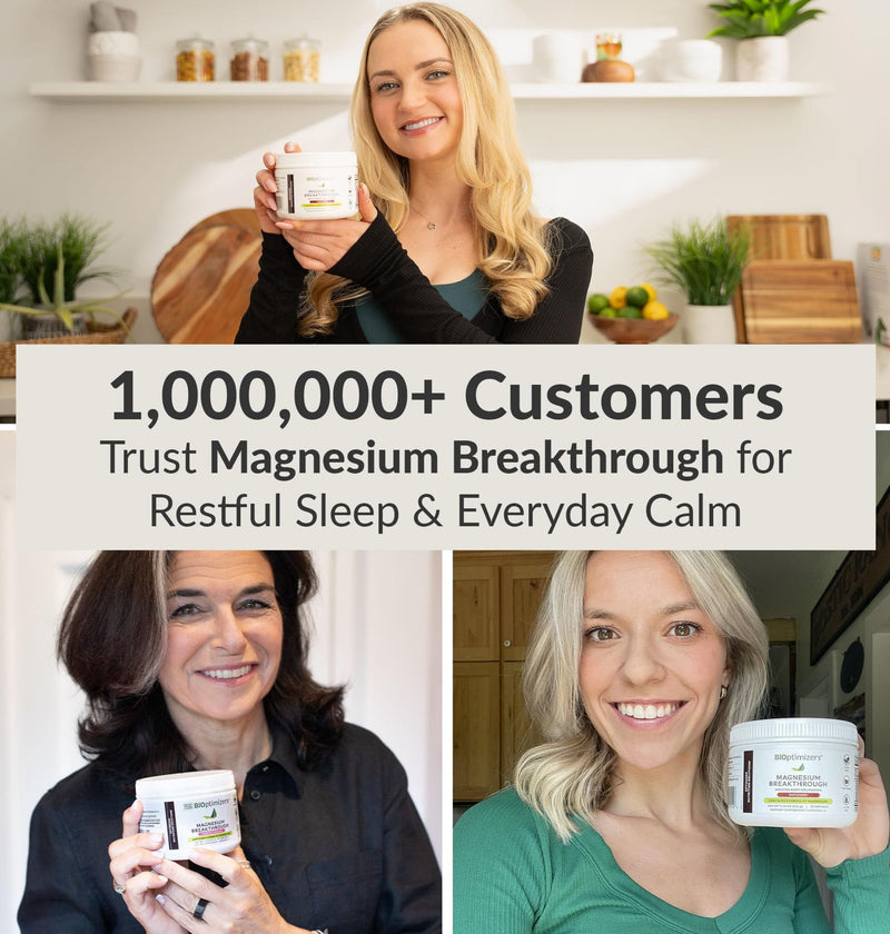 BIOptimizers Magnesium Breakthrough Drink – 8 Magnesium Forms, Electrolytes, Sleep Support & Recovery