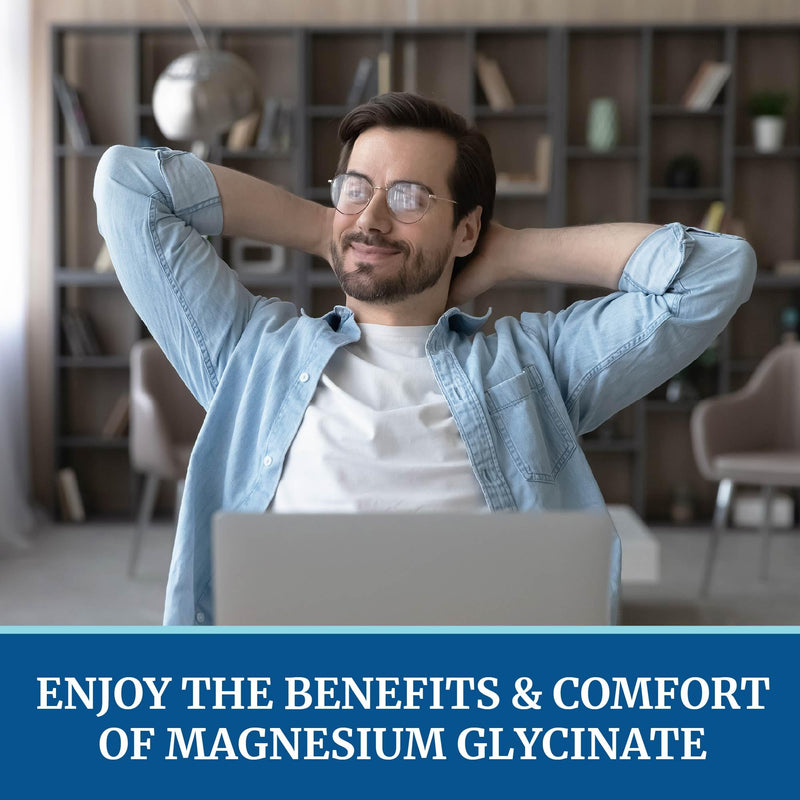 Magnesium Glycinate 500mg | Chelated, High-Absorption Mg Glycinate | 240ct