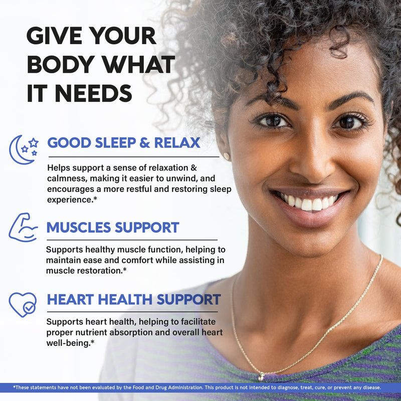 Magnesium Glycinate 500 mg – 98% Absorption | Sleep, Muscles & Heart Health | USA Made