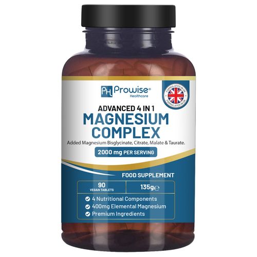 Magnesium Glycinate Complex 4 in 1 - 2000mg per serving | Precise 400mg Elemental Magnesium dose - InStock