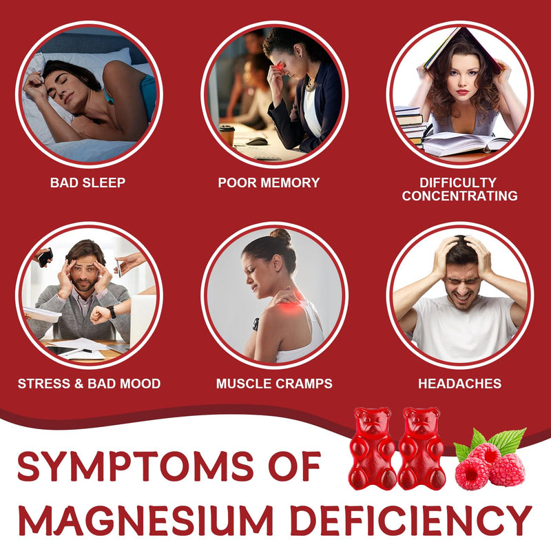 Magnesium Glycinate Gummies – Sugar Free, 400mg Glycinate + 200mg L-Threonate