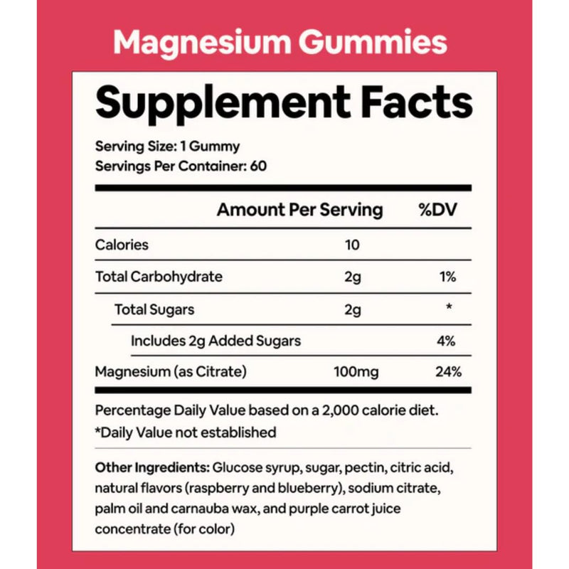 Black Girl Vitamins Magnesium Gummies - 100mg per Serving | Sleep, Immunity & Bone Support | Gluten-Free 60ct