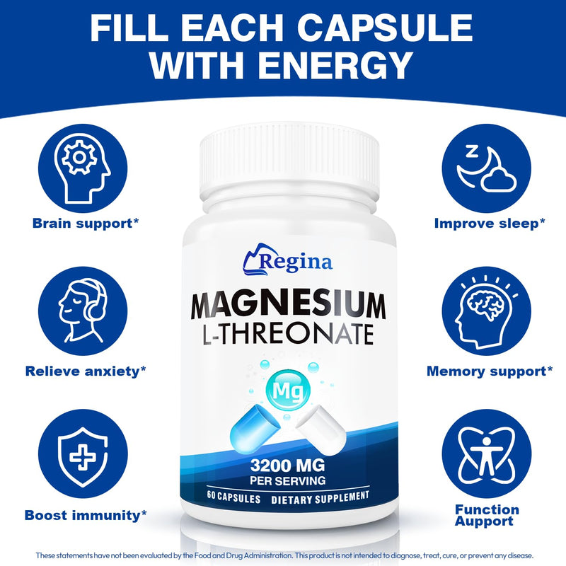 Neuro Magnesium L-Threonate Capsules | Brain Health & Focus Supplement