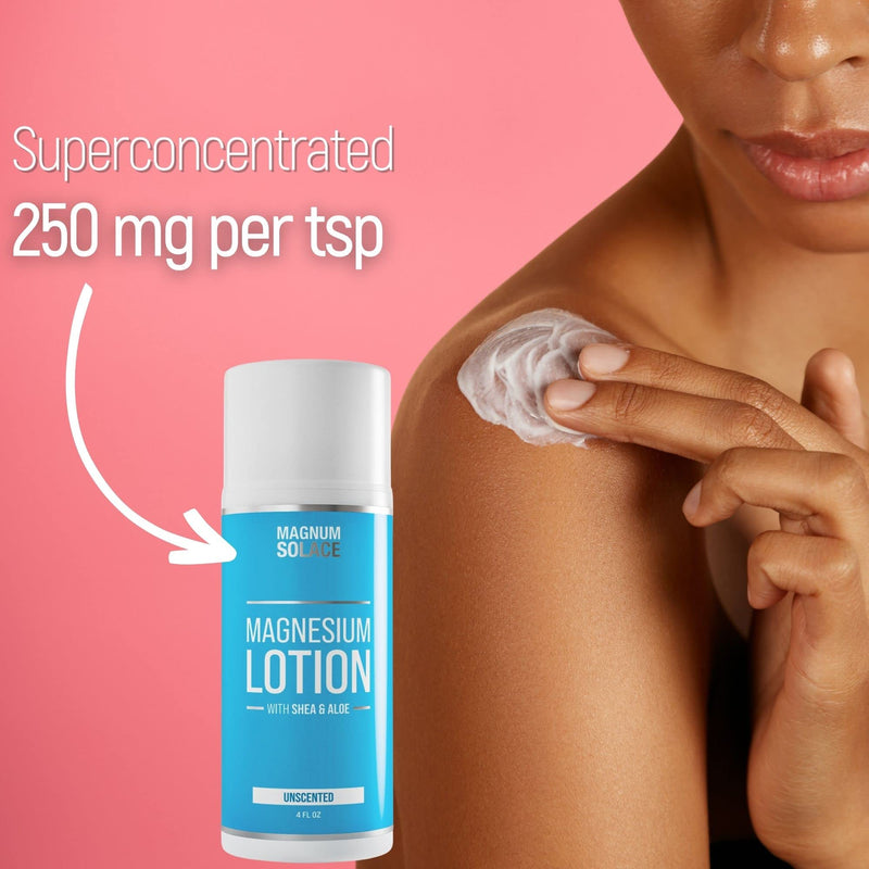 Magnesium Lotion – Super Concentrated (Aloe & Shea) for Leg Cramps & Sore Muscles