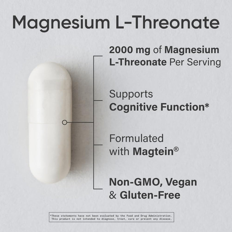 Sports Research Magtein Magnesium L-Threonate Capsules – Brain Health & Cognition