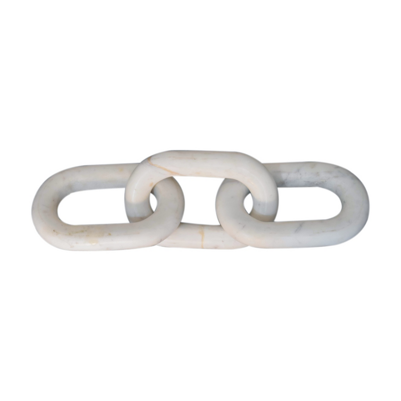 Artisan Furniture Home Decor Accessories - Decorative Marble Chain, White