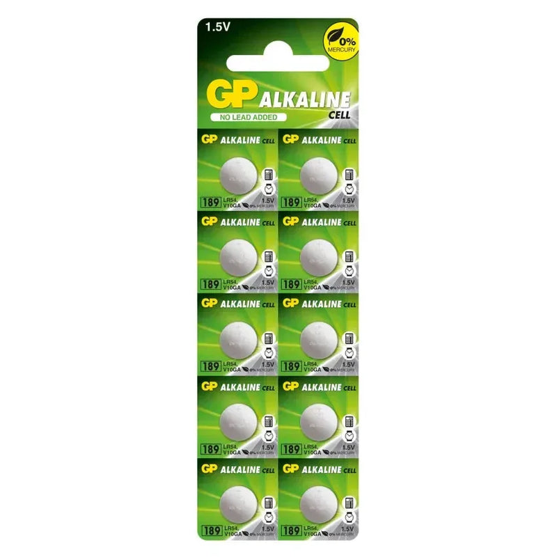 Gp Alkaline Cell Batteries 10 Pack 1.5V Ag10 V10Ga – Lr54 – Lr1130