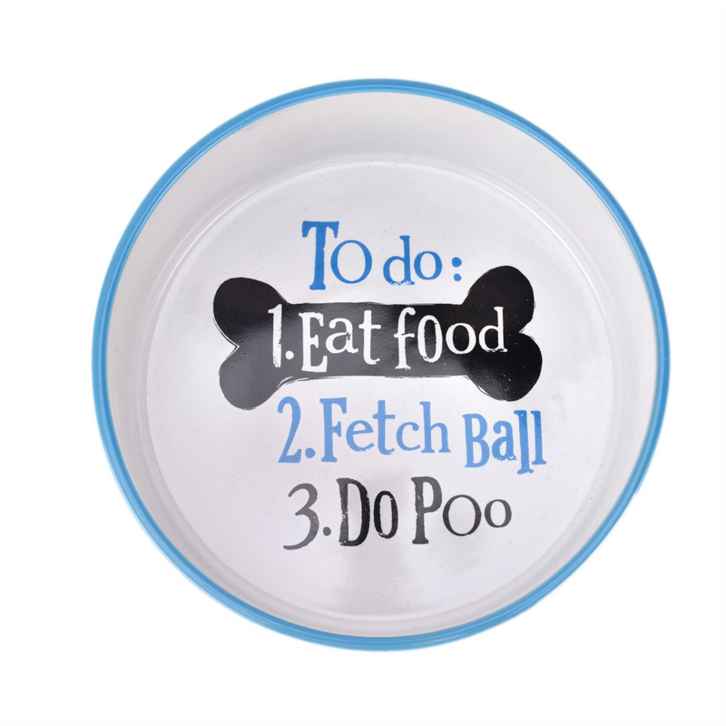 Brightside Ceramic Dog Bowl - To Do List