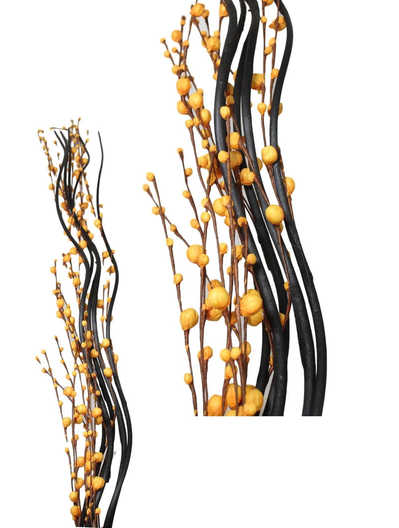 Long Stem Floral Twigs Home Decoration With Small Buds Assorted Colours