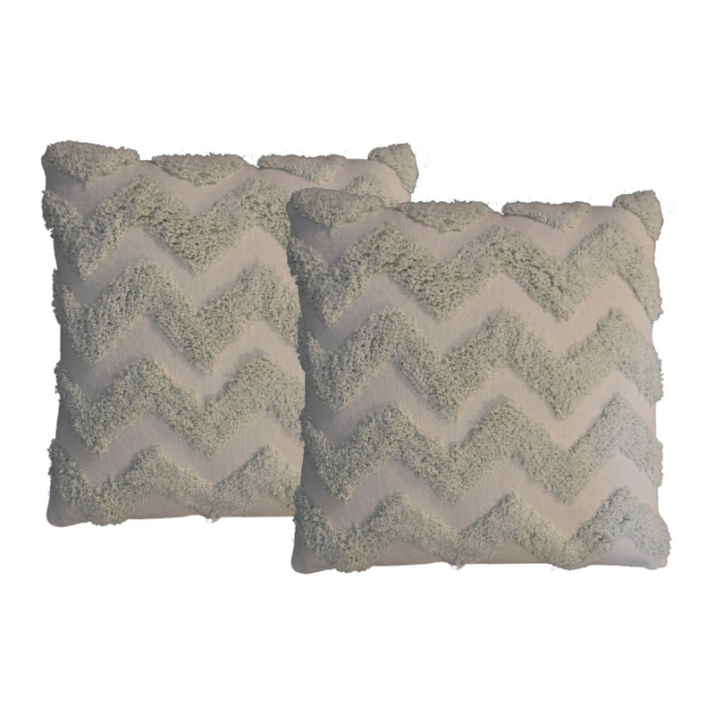 Artisan Furniture Sage Green Zig-zag Cushion Set of 2