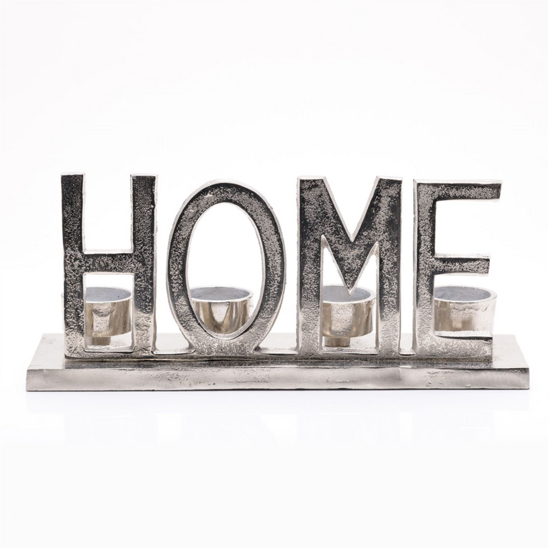 Metal 'Home' Tea Light Holder 31cm