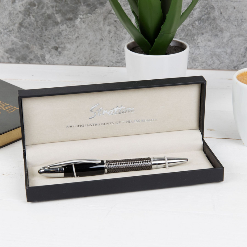 Stratton Ballpoint Pen - Black/Gun Metal