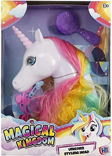 Children'S Toy Unicorn Styling Head With Accessories Magical Kingdom