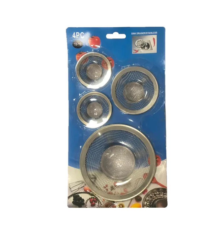 Steel Mesh Sink Drainer Catcher Set Of 4 Assorted Sizes