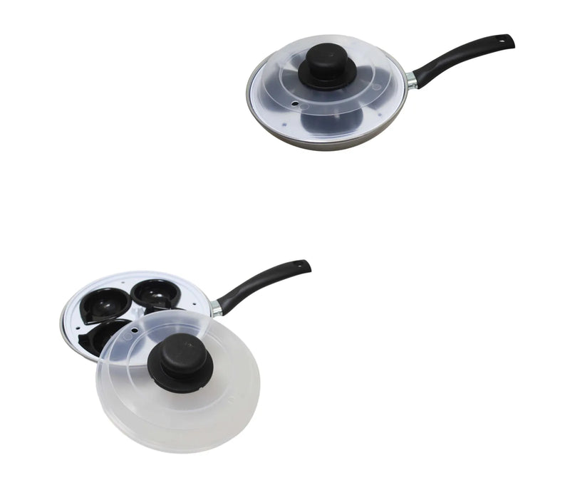 Non Stick Home Kitchen 4 Egg Poacher Pan With Long Safety Handle Egg Poacher