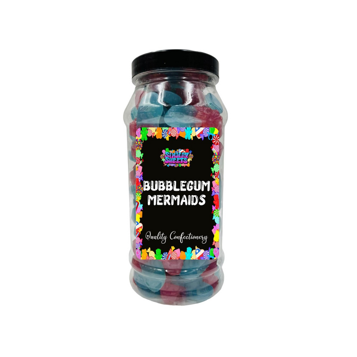 Bubblegum Mermaids Jelly Gummy Retro Sweets Gift Jar - 690g