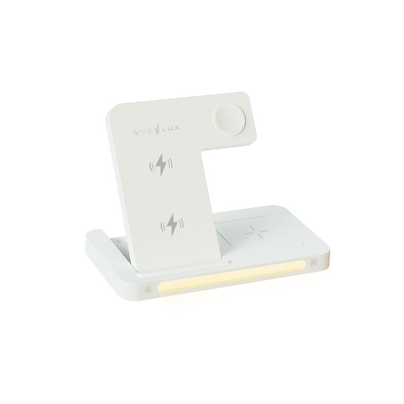 WYEFLUX 15W 3-in-1 Wireless Charging Stand with LED Light