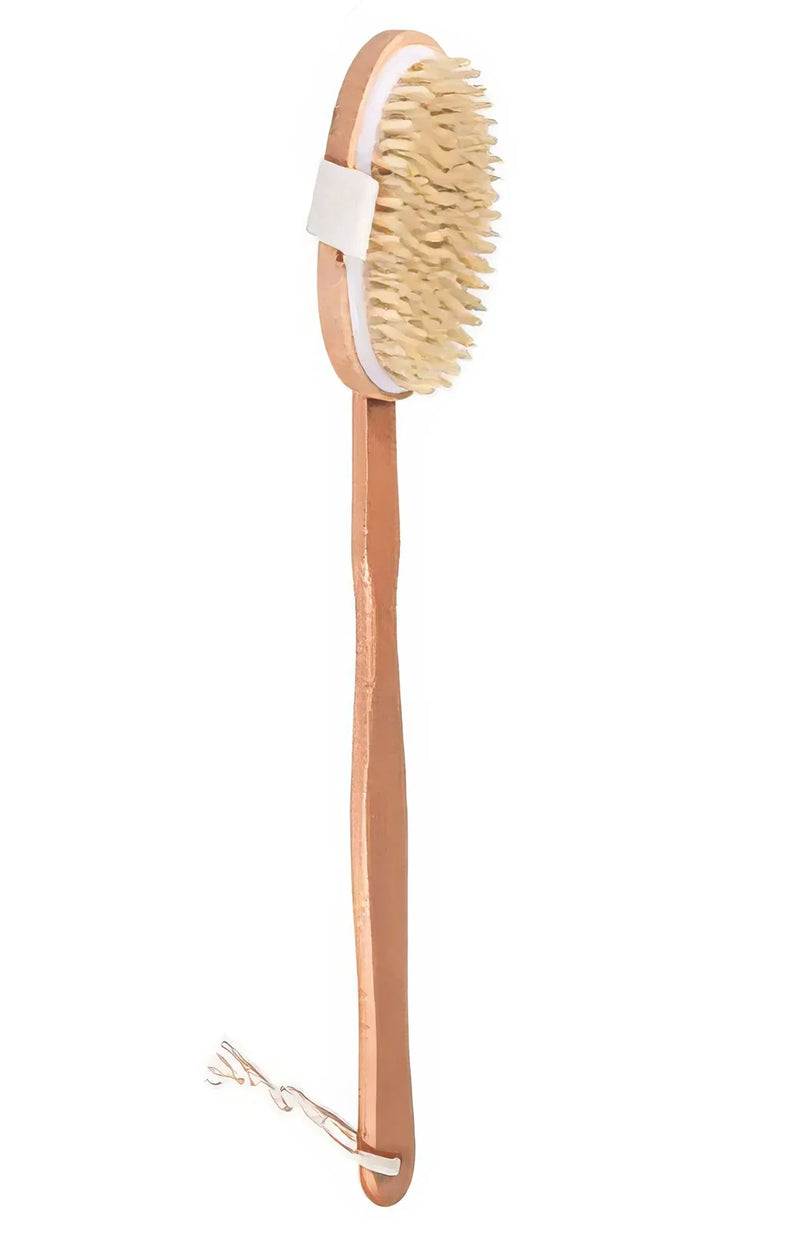 Wooden Bath Brush Back Scrubber With Handle