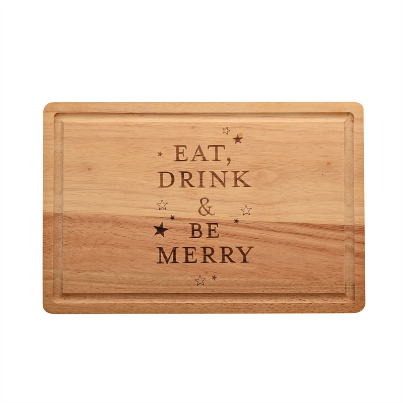 Large 'Eat, Drink & Be Merry' Cheese Board