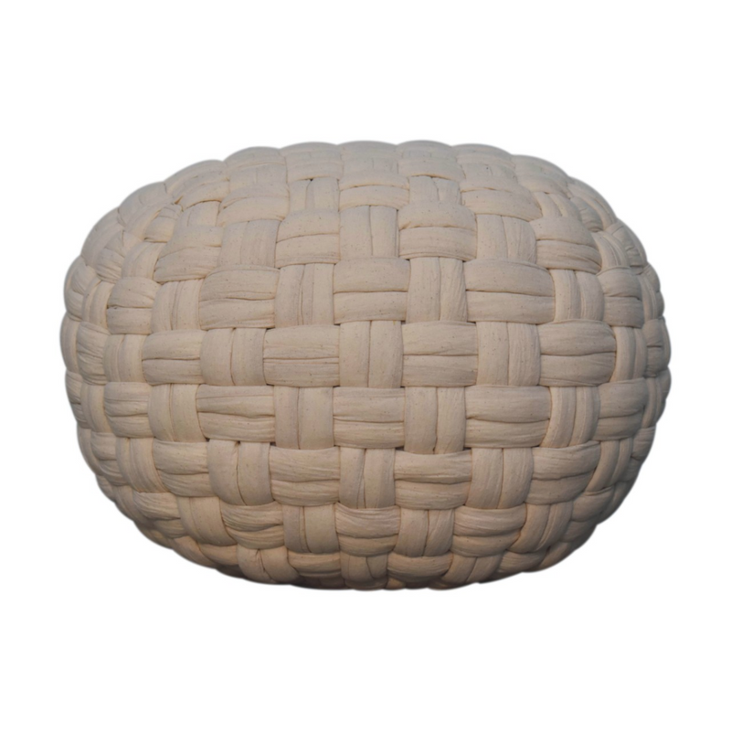 Artisan Furniture White Tube Pouffe