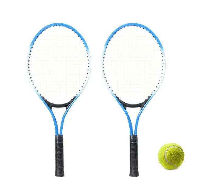 Tennis Rackets With Ball Set Of 3 Assorted Colours