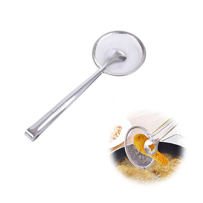 Stainless Steel Oil Draining Sieve Spoon
