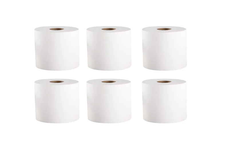 Abzorbe x White Cleaning Centrefeed Paper Roll Pack Of 6