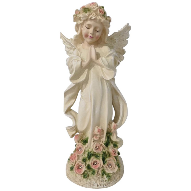 Angel Garden Ornaments Statue, Solar LED Garden Lights Resin Gardening Gift for Women