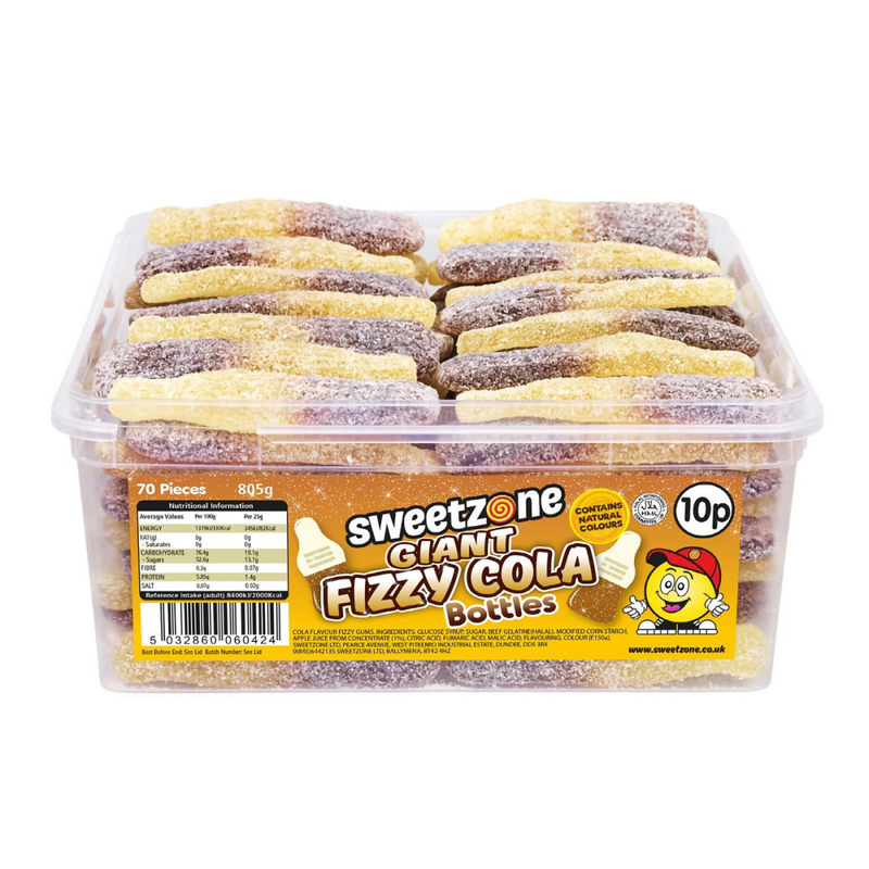 Fizzy Cola Bottles 805g Tub Sweets