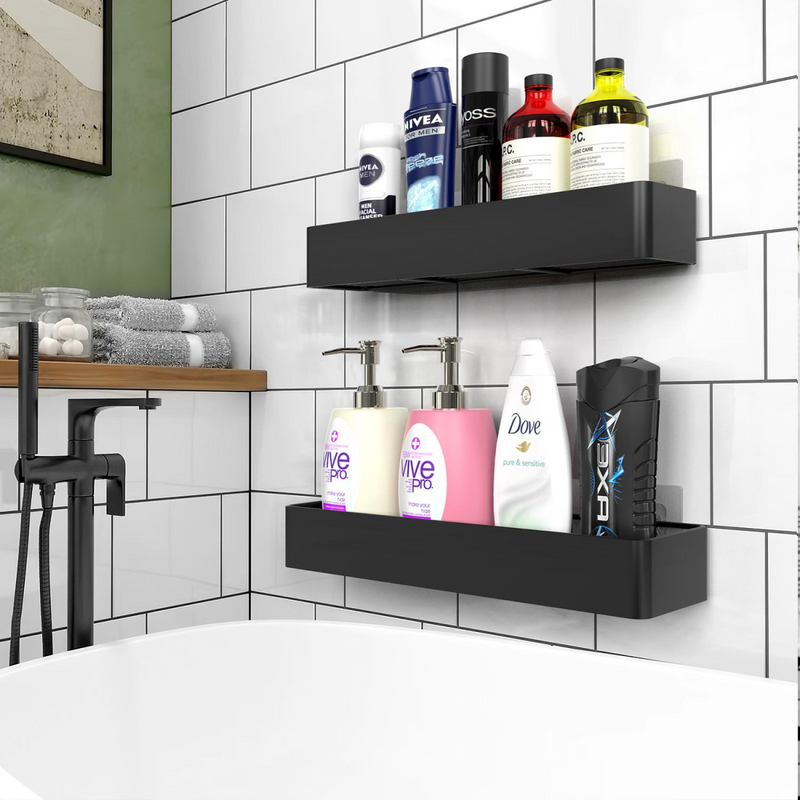 VINSANI 2pc BLACK SHOWER CADDY 1010503