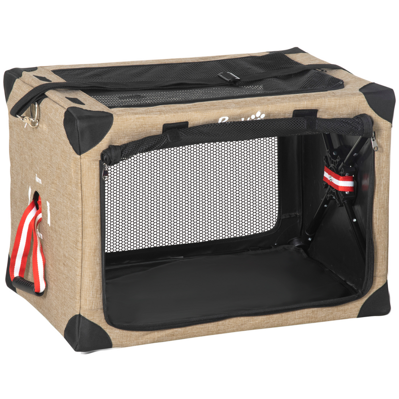 Foldable Cat Carrier Portable Dog Bag w/ Cushion for XS Dogs and Cats 65x45x45cm