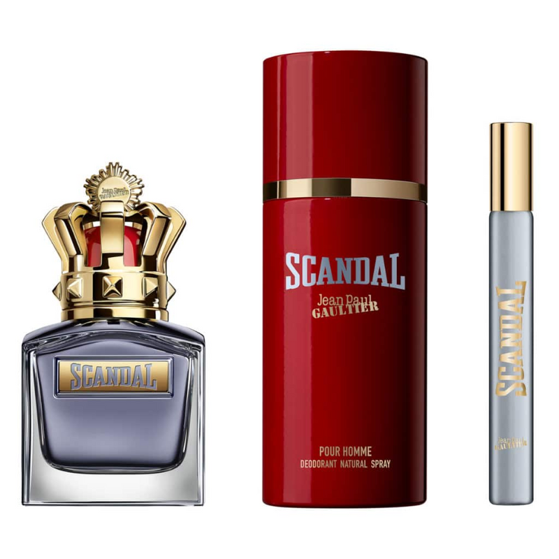 Jean Paul Gaultier Scandal Pour Homme Gift Set (Eau De Toilette Spray 50ml  Deodorant Spray 150ml  Eau De Toilette Spray 10ml)