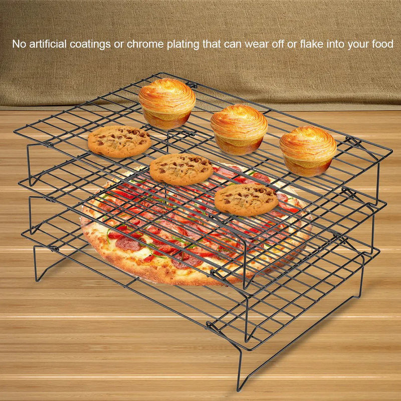Carbon Steel Cooling Rack Nonstick Cooking Grill Tray For Biscuit / Cake / Bread