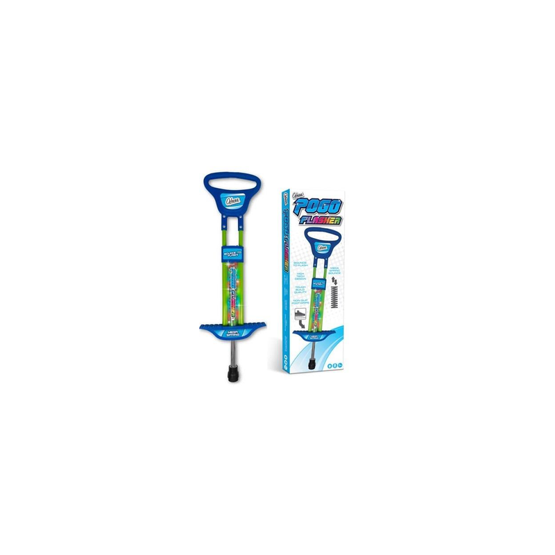 Pogo Stick - Ozbozz Go Light Up Spring powered 89cm Blue Outdoor Garden Game for Boys Girls