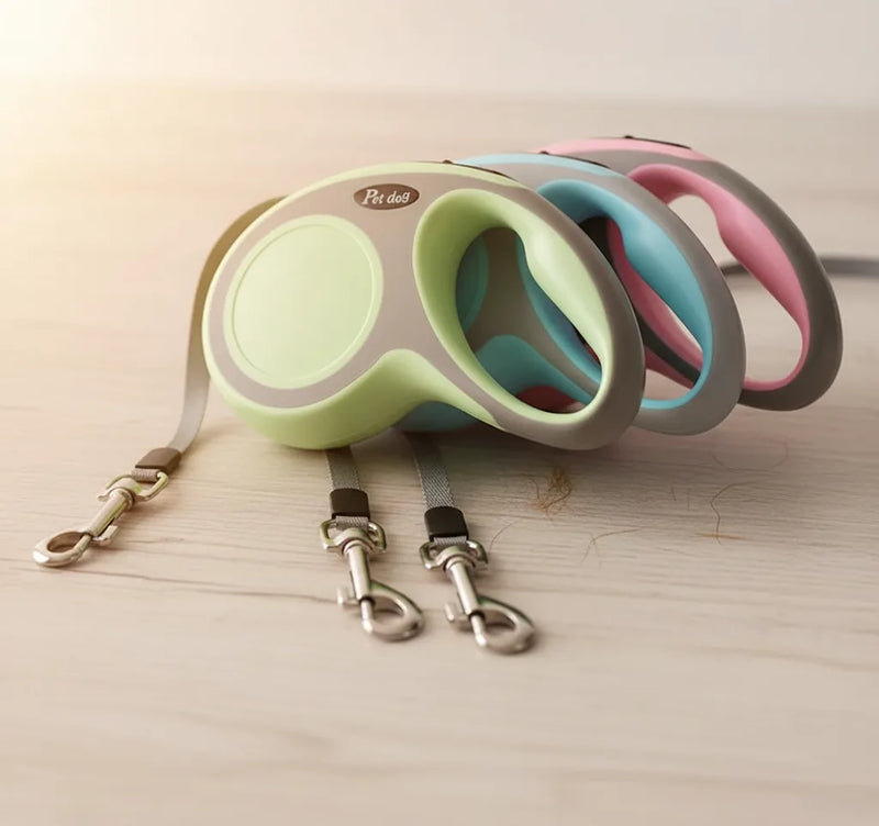 Pet Dog Retractable Walking Lead Leash Tension 33Lbs Assorted Colours