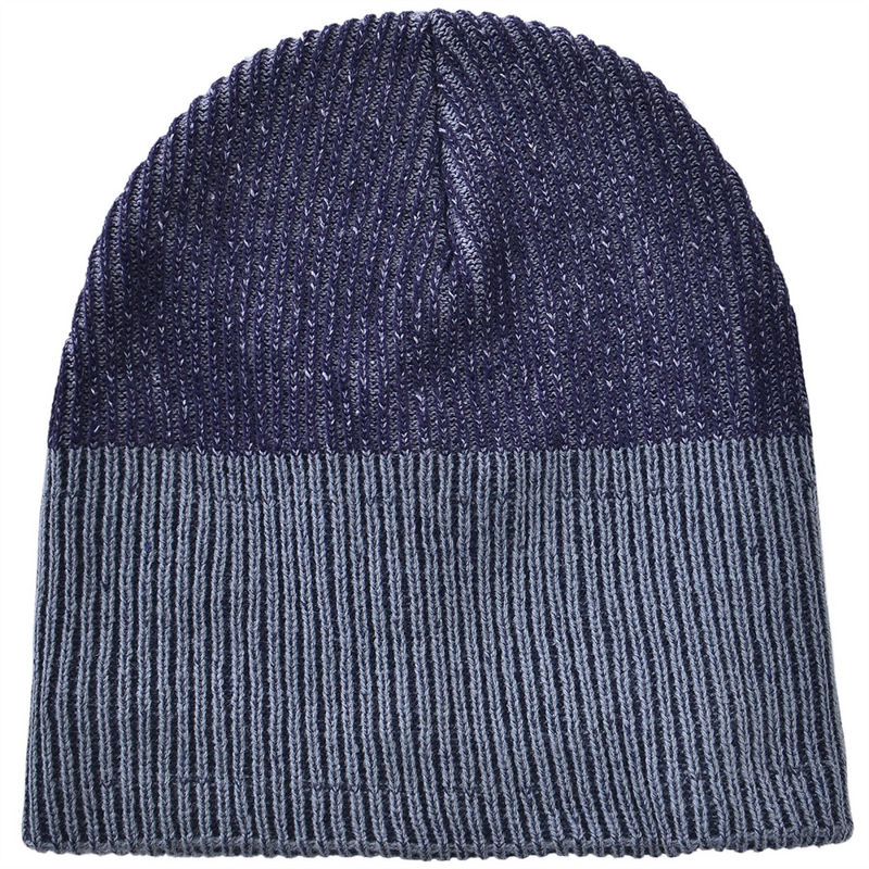 Mad Man Knitted Toboggan Hat - Blue