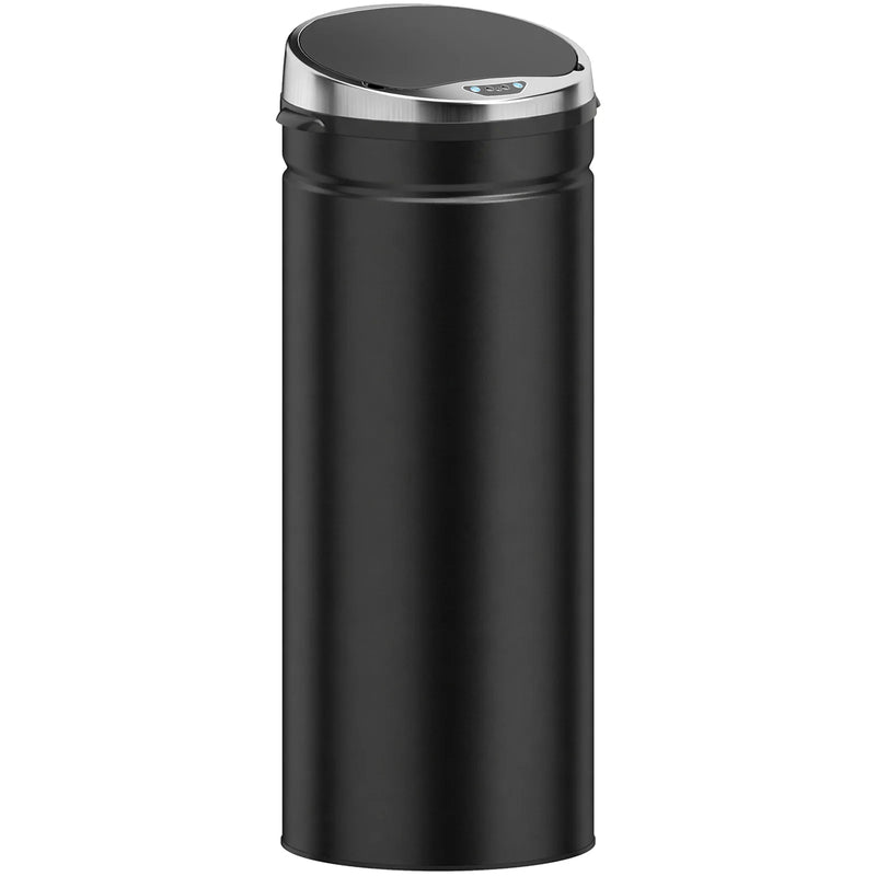 HOMCOM 50L Automatic Motion Sensor Rubbish Bin with Fingerprint Resistant, Stainless Steel, Black