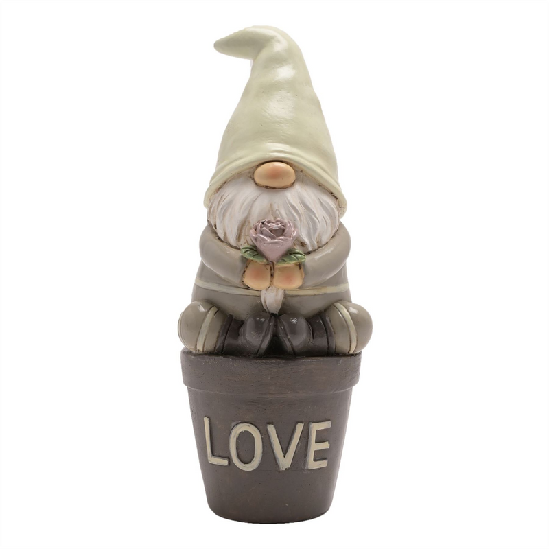 Country Living Gonk On a Slogan Flower Pot - Love