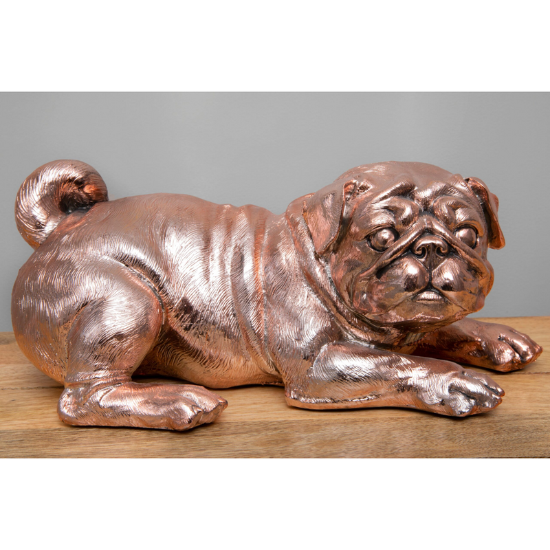 Artisan Furniture Figurine - Bronze Finish Pug Figurine