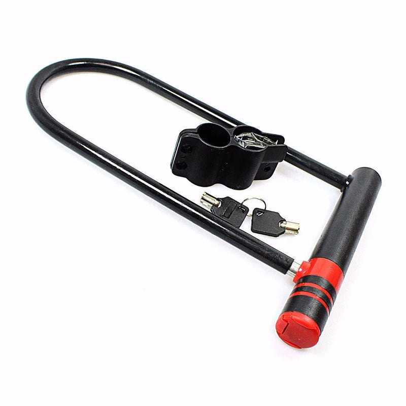 Black Steel Bicycle Lock With Keys