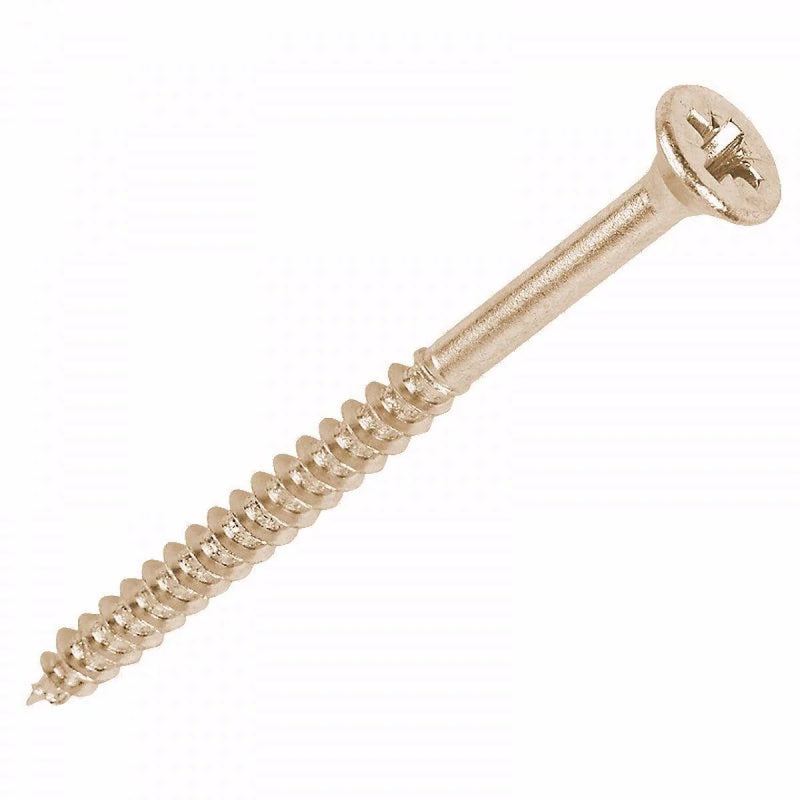 Pozi Countersunk Hardened Chipboard Wood Screws Yellow Plated Diy