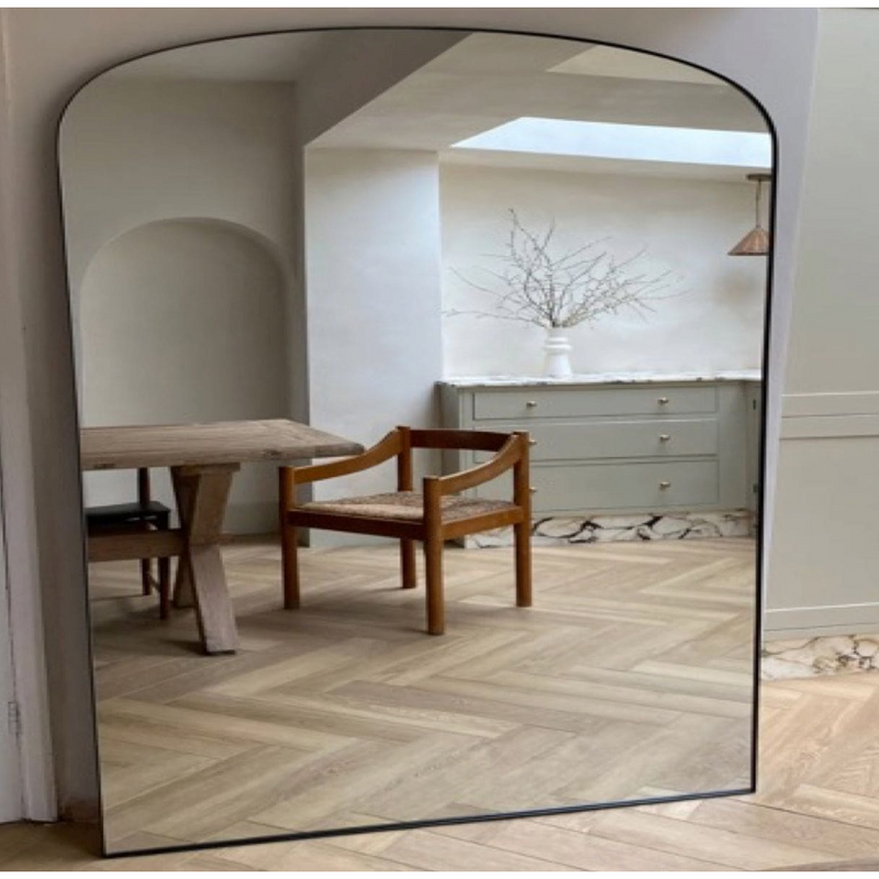 Yoko - Black Metal Gentle Arch Mirror - 120cm x 95cm