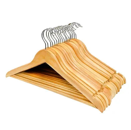 Pack Of 20 Wooden Clothes Coat Hangers
