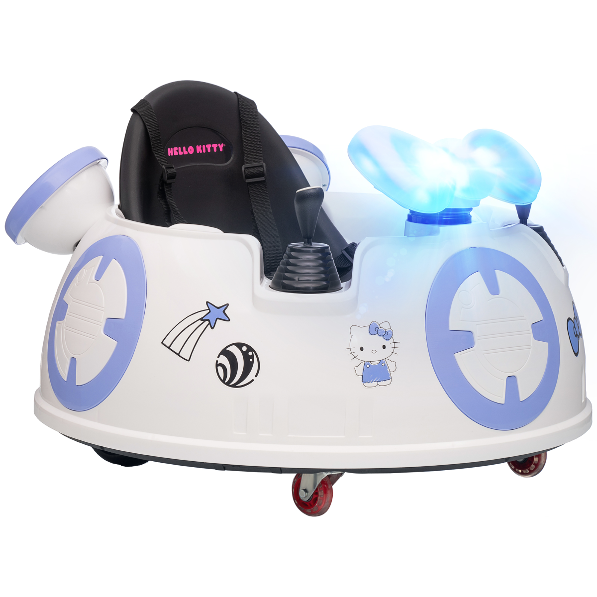 AIYAPLAY Hello Kitty Kids Ride on Bumper Car with Remote Control, Whit ...
