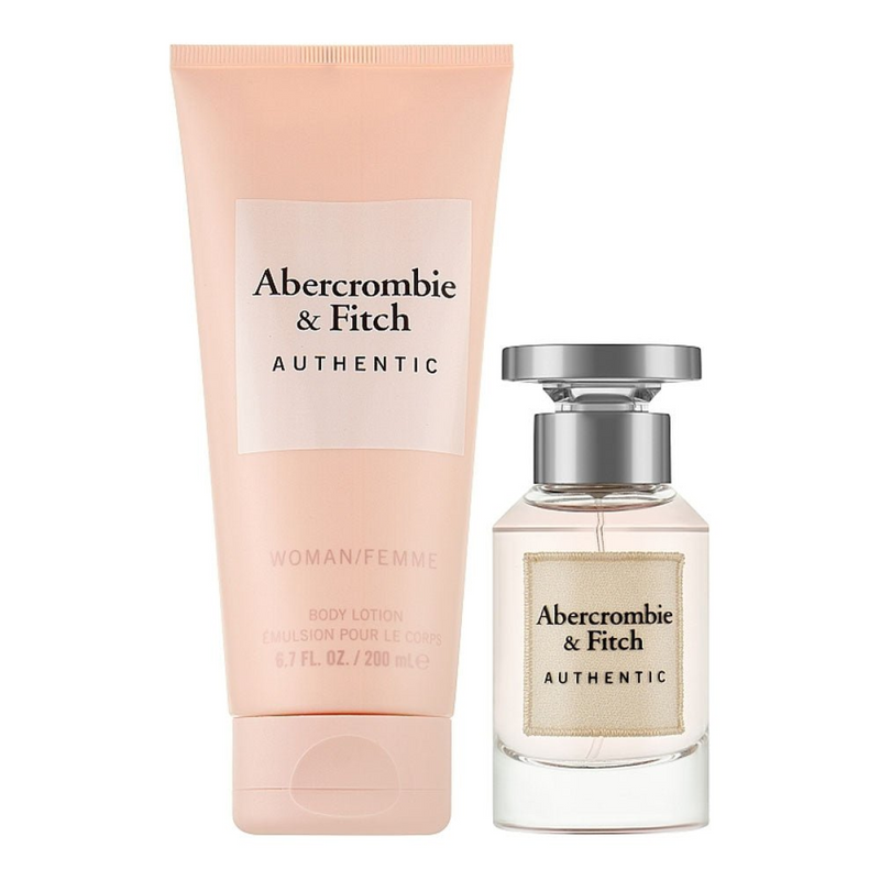 Abercrombie & Fitch Authentic Woman Gift Set (Eau De Parfum Spray 50ml  Body Lotion 200ml)