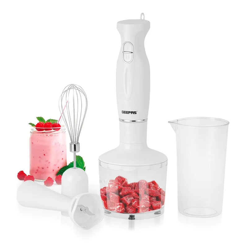 Electric Kitchen 4 In 1 Hand Blender Stick Including Whisk 200W White