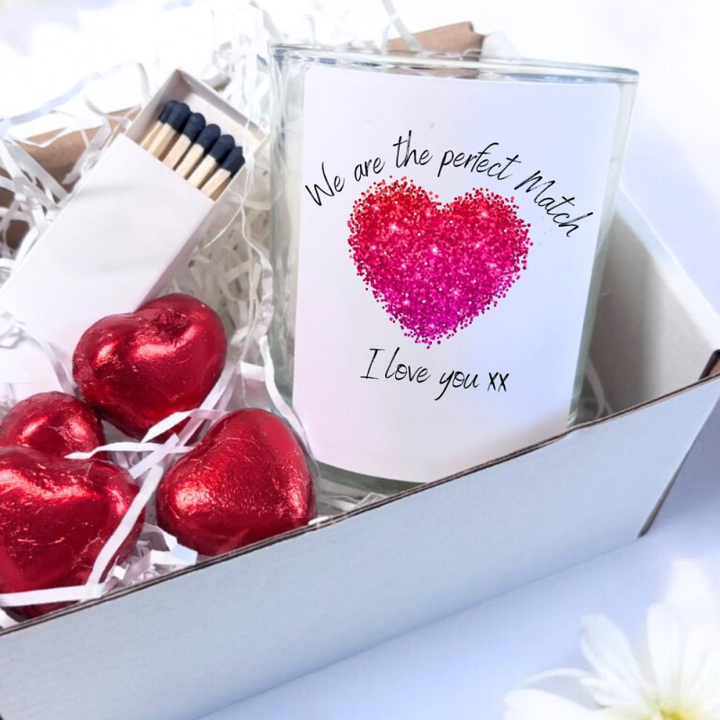 Perfect Match Candle Gift Set | Wedding Gift Couples Names | Brides Gift UK | Couple Wedding Gifts | Engagment Candle Gift UK