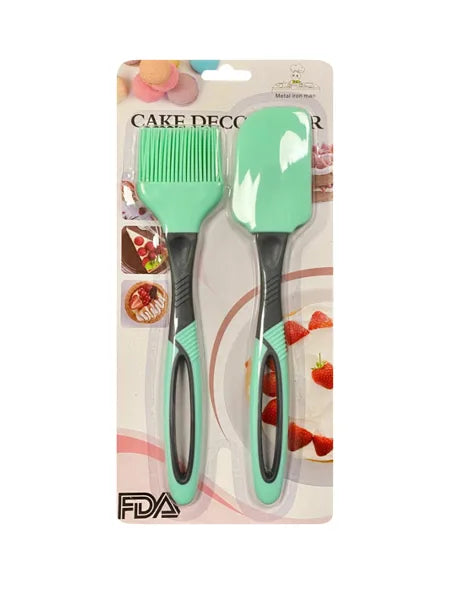 Silicone Spatula And Pastry Brush Set Assorted Colours